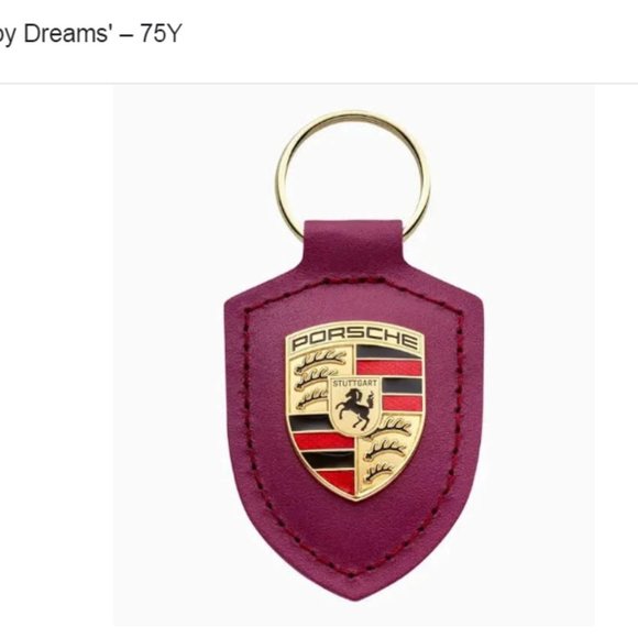 New Porsche Crest Burgundy Purple PORSCHE STUTTGART HOTROD Leath… - Picture 1 of 4